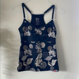 The North Face Blue and Black Fitted Sleeveless Tank Top